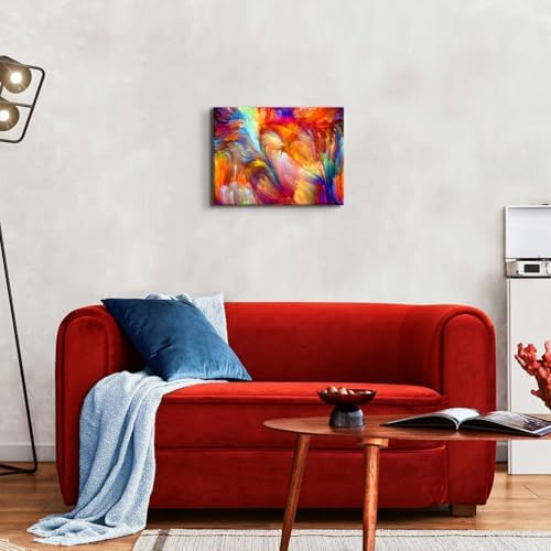 Abstract Colorful Canvas Wall Art Modern Farmhouse Wall Decor 12x16” - Image 2