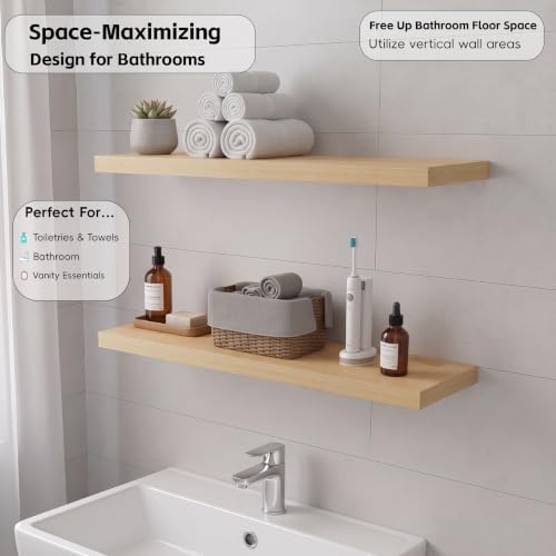 Lufia Floating Wall Shelves, MDF - Image 5