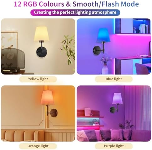 Battery Operated Wall Sconce Set of 2, Rechargeable Wireless Wall Lights - Image 7