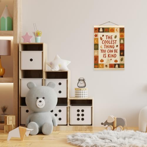 madalo Fall Halloween Ghost Nursery Wall Art Poster Hanger Frame 12x16 Inch - Image 2