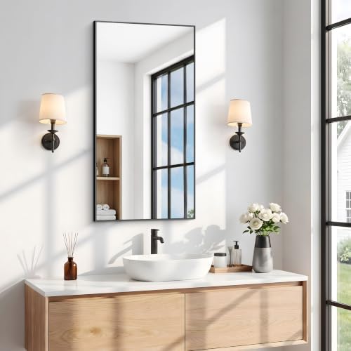 BONEWEI 20x36 inch Bathroom Mirror 2-Pack, Wall Mounted Bathroom Frame Vanity - Image 2