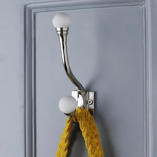 Indian Shelf 6 Piece White Double Wall Hooks - Image 4