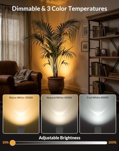 2 Pack Uplights Indoor Floor Can Lights, 3CCT - Image 3