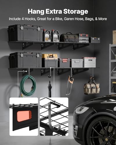 VEVOR 2-Pack Heavy Duty Garage Wall Shelving, 2 x 6 ft Steel Wall Mounted - Image 7