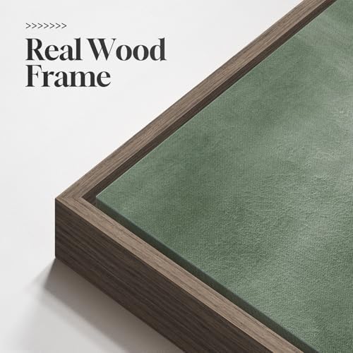 Framed Modern Green Abstract Wall Art Decor - Image 5