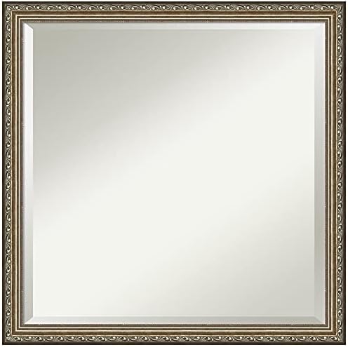 Amanti Art Silver Wall Mirror 22x22 Wood Framed Small Mirror by AmantiArt