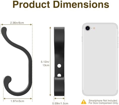 Coat Hooks Wall Mount, Heavy Duty Wall Hooks - Image 5