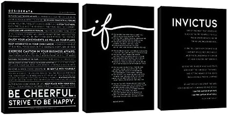 3 Piece Inspirational Wall Art, Quotes Motivational Canvas Prints by GUTTATYART