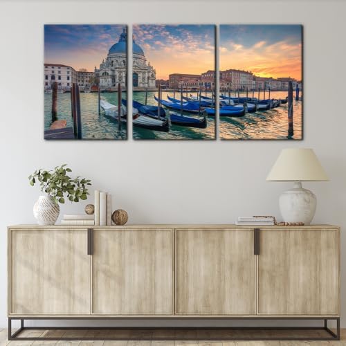 Pacimo Framed Venice Cityscape Wall Art Set of 3, Santa Maria Della Salute - Image 4