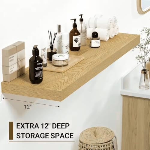 Vivelove 12 Inch Deep Floating Shelves, 48 X 12 Inches - Image 4
