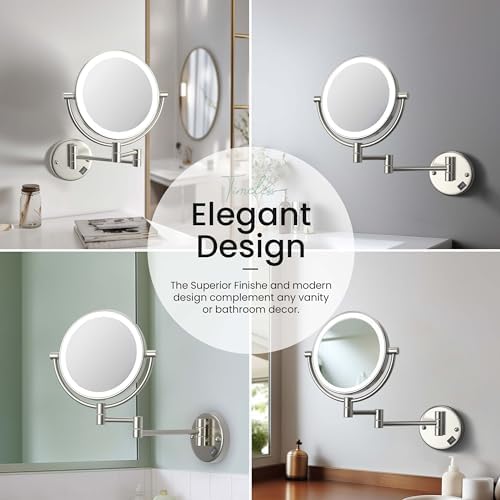 KIBI Circular Wall Mount Makeup Mirror - Image 6