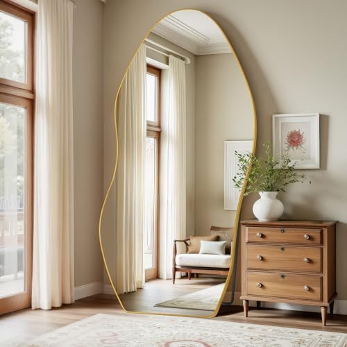 Antok Irregular Full Length Mirror, Standing Hanging Leaning Irregular Mirrors by AntokMirror