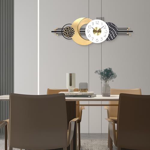 38x14 Inch Modern Silent Wall Clock, Sleek Statement Decor - Image 6