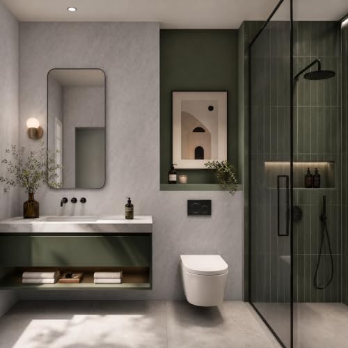 Bumoo Gray Limewash Wallpaper Peel and Stick 16'' x 354'' Silver Plaster - Image 4