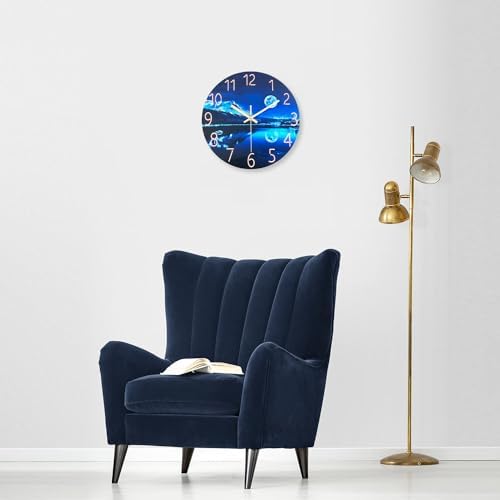 Blue Moon Wall Clock Battery Operated 12 Inch - Image 4