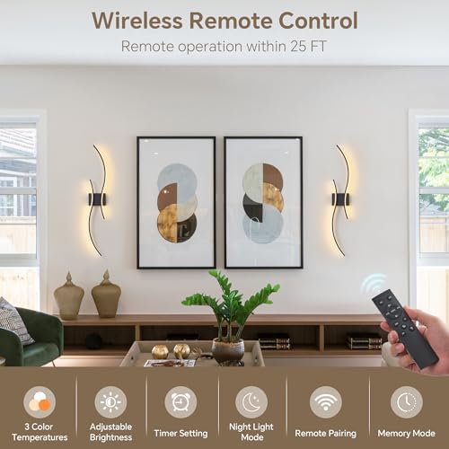 Wireless Wall Sconces Set of Two - Image 4