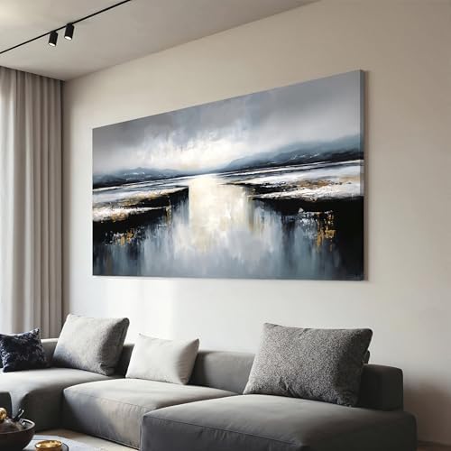 I@U Modern Black And Gold Wall Art Decor Abstract Artwork by IU
