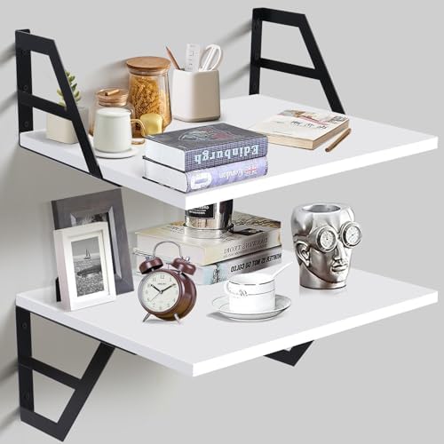 Tectocker-DOU 2 Pc Deep Floating Wall Shelves, Heavy Duty by Tectocker-DOU