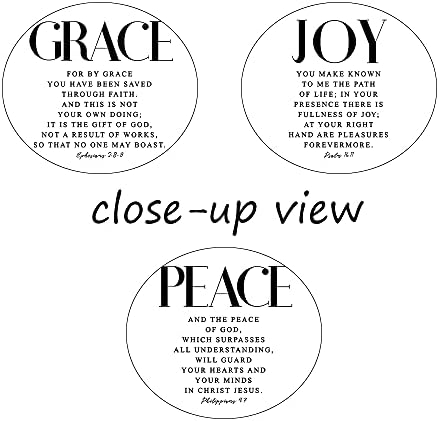 3 Piece Inspirational Wall Art White Motivational Mindset Picture, Quote "Grace - Image 6