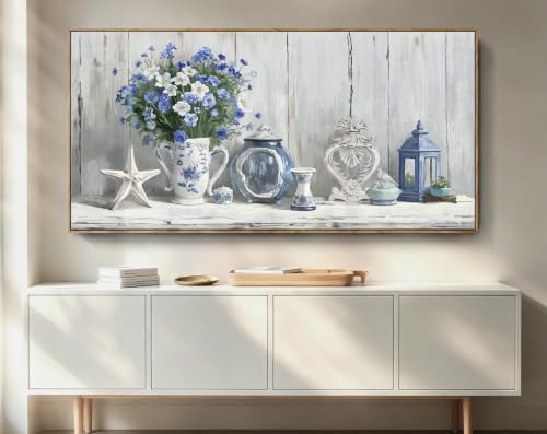 Nicetop Oversized Framed Floral Canvas Print Wall Art - Image 5