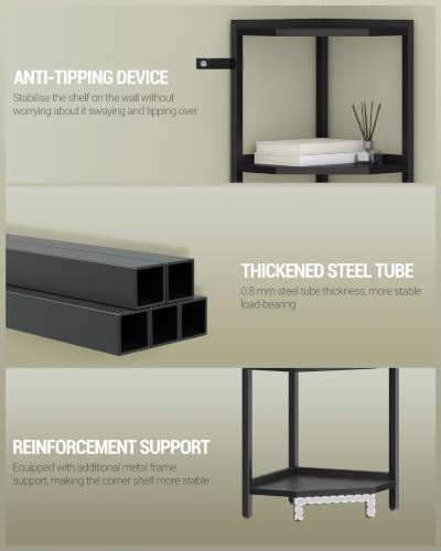 Hzuaneri Corner Shelf Stand 7-Tier Corner Bookshelf Storage Standing Shelf - Image 5