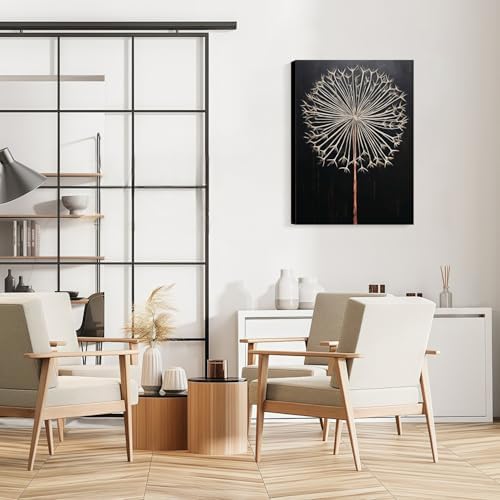 RZIGERNO Dandelion Plant Fun Canvas Wall Art Botanical Aesthetics Wall Decor - Image 5