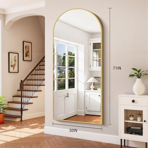 71"x30" Arched Full Length Mirror, Large Floor Mirror - Image 6