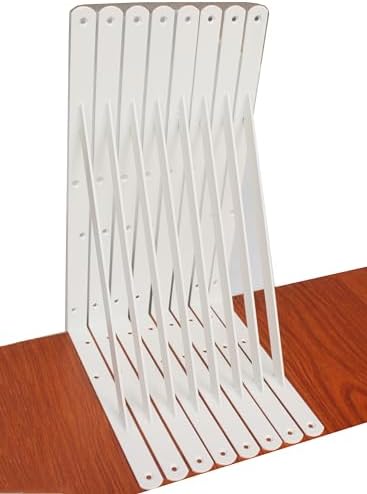 8 Pack L16 x H 10" White Heavy Duty Shelf Brackets by MHMYDZ