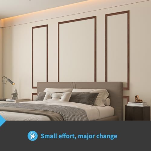 Art3d Pre-Cut Wall Molding Set of 6 pcs, 3 Top 3 Bottom - Image 3