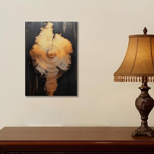 Tree Ring Wall Art Framed, Modern Nature Decor - Image 2