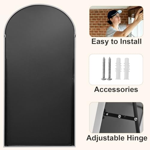 HARRITPURE 56"x21" Arched Full Length Mirror Floor Mirrors - Image 6