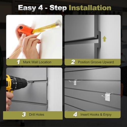 Hohuqeri Slatwall Panel Garage Wall Organizer - Image 5