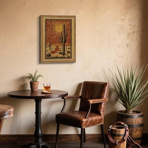 Framed Vintage Desert Cactus Wall Art, Desert Giant Cactus Canvas Print - Image 7