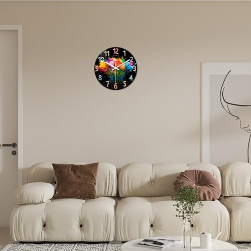 Flower Wall Clocks Battery Operated 12 Inch - Image 3