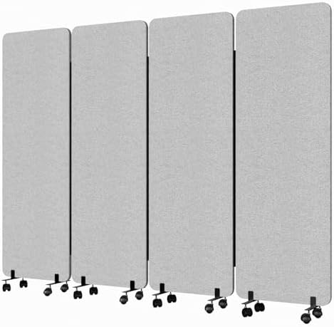 4 Panel Soundproof Room Divider, Portable Acoustic Office Divider by YASRKML