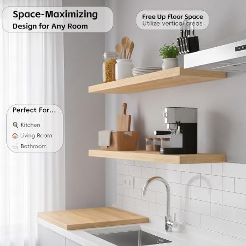 Lufia Floating Wall Shelves, MDF - Image 7