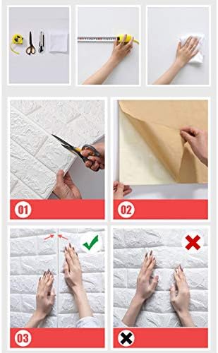 3D Self Adhesive Foam Wall Panels, 10 Tiles Cover 57 sq feet, Peel and Stick - Image 5