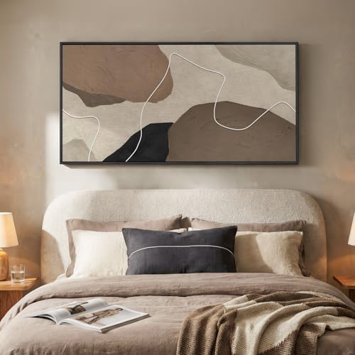 Extra Large Neutral Brown Beige Abstract Wall Art - Image 4