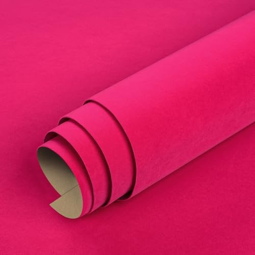 24"x237" Premium Luxury Pink Velvet Flock Backing Paper by iPastePeelandStickWallpaper