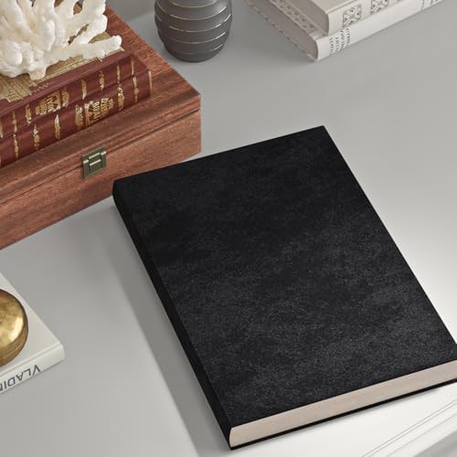 Livelynine Velvet Wallpaper 15.8x197 Black Peel and Stick Wallpaper Textured - Image 3