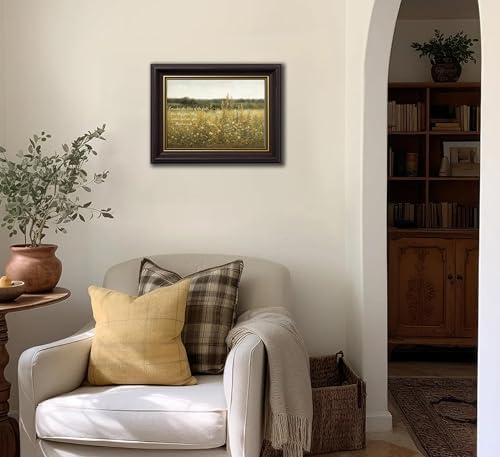 3D Textured Canvas Wall Art American-Style Frame Jesus Walking In Field - Image 4