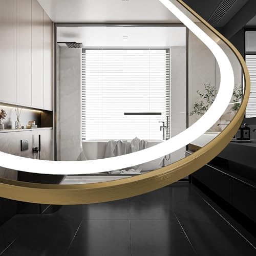 Arched Bathroom Mirror 24"x36", LED Tempered Glass - Image 4