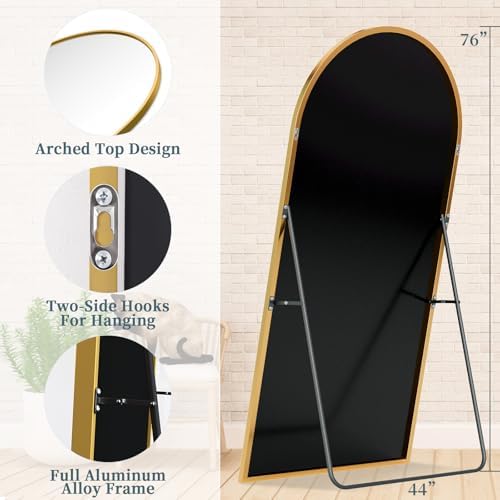 76"x44" Arched Full Length Mirror - Image 5