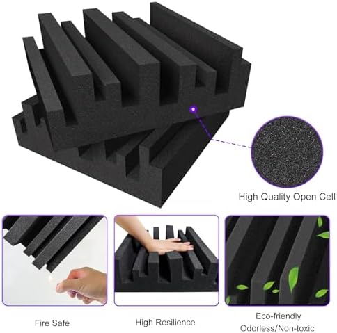 TroyStudio Thick Acoustic Sound Proof Foam Panels, Dense Soundproofing Tile - Image 4