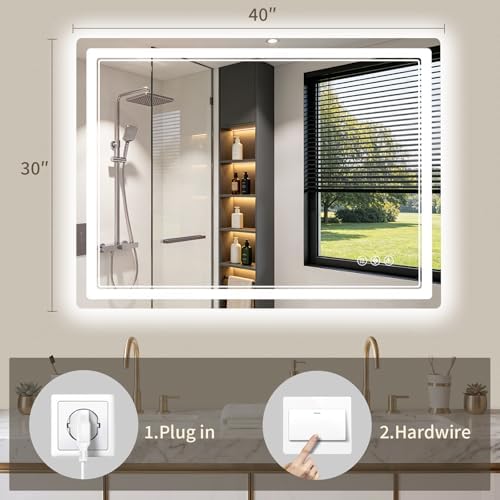 30"x40" LED Bathroom Mirror - Image 4