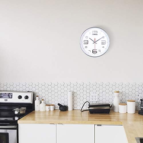 45MinST 10 Inch Wall Clocks, 3D Number Dial Face Modern Wall Clock, Silent - Image 6