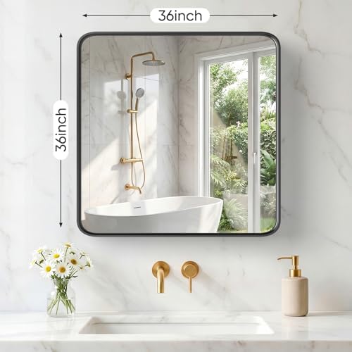 Sweetcrispy Bathroom Mirror 36x36 Inch, Vanity Mirror - Image 3