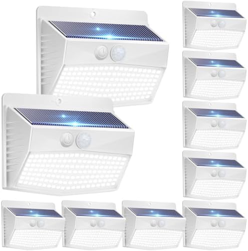 Peasur 10 Pack Solar Motion Sensor Lights Outdoor Waterproof by Peasur