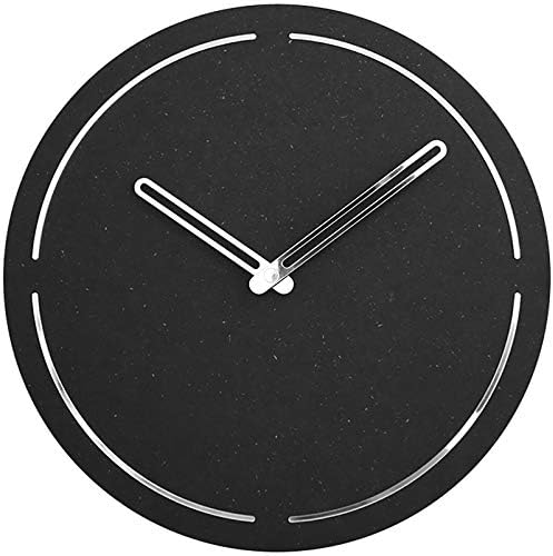 Stephanie Imports Modern Minimalist Dark Concrete Gray Silent Wall Clock by StephanieImports