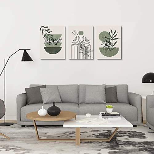 Sage Green Wall Posters & Prints, Minimalist Framed Wall Art Geometric Line - Image 4